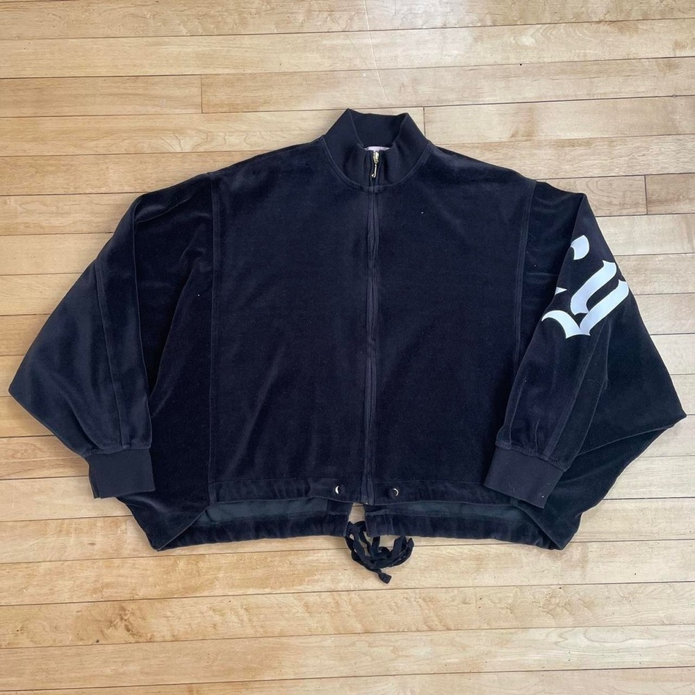 Juicy Couture Black Jacket with Gold Zipper